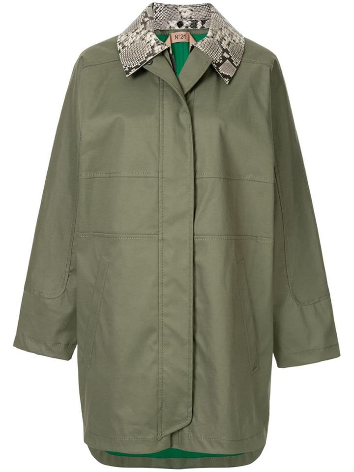 No21 Zipped Parka Coat - Green