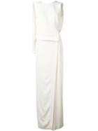 Tom Ford Layered Style Evening Gown, Women's, Size: 40, White, Viscose/spandex/elastane/silk