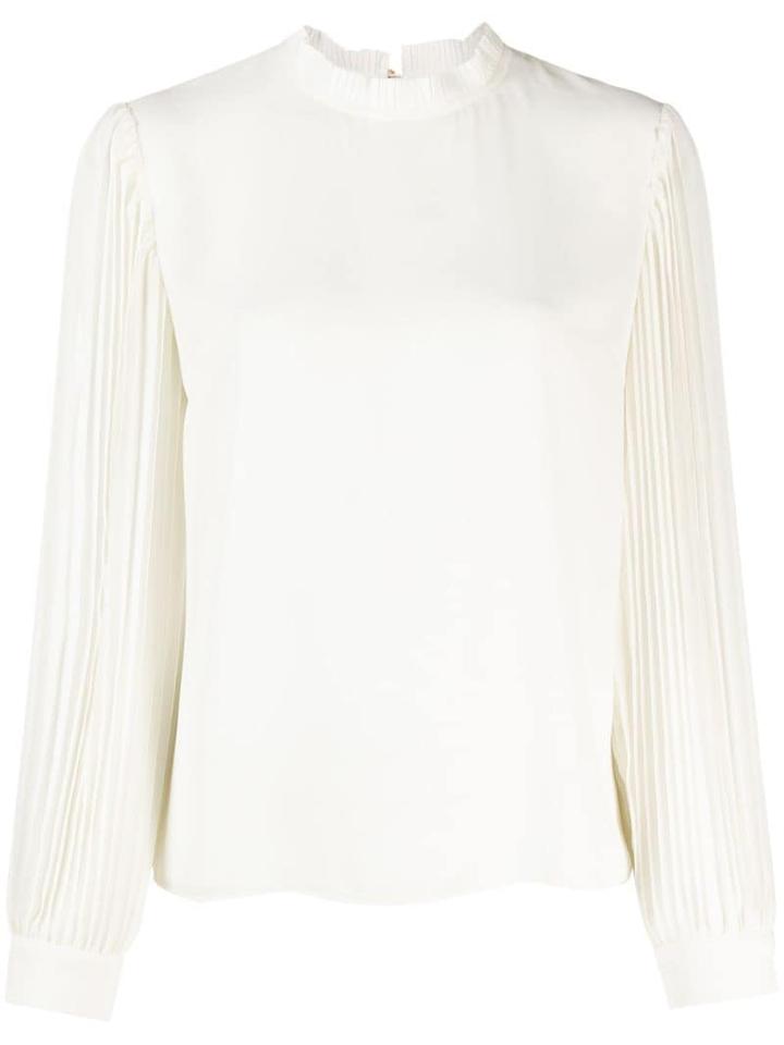 Edward Achour Paris Long-sleeve Shift Blouse - White