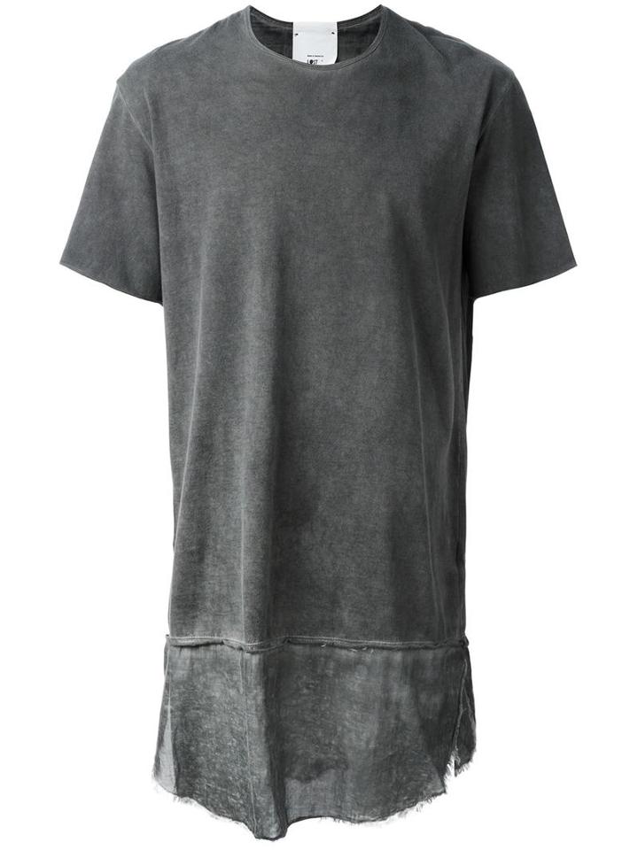 Lost & Found Ria Dunn Raw Edge T-shirt, Men's, Size: Xl, Grey, Cotton