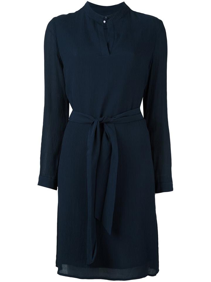 A.p.c. Tie Waist Dress, Women's, Size: 40, Blue, Silk/cotton