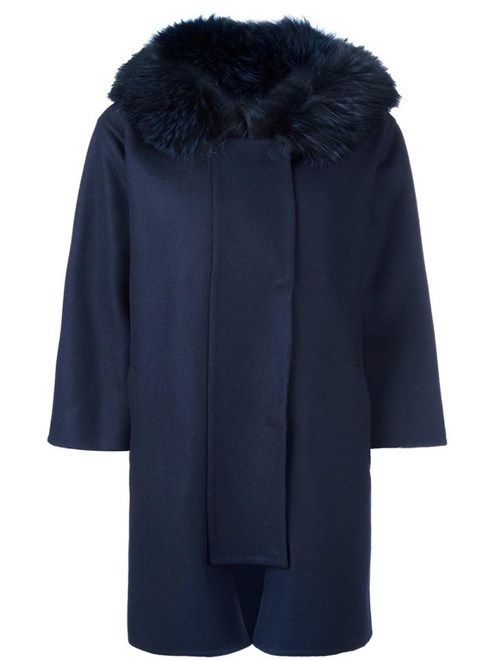 Ermanno Scervino Fox Fur Trim Coat