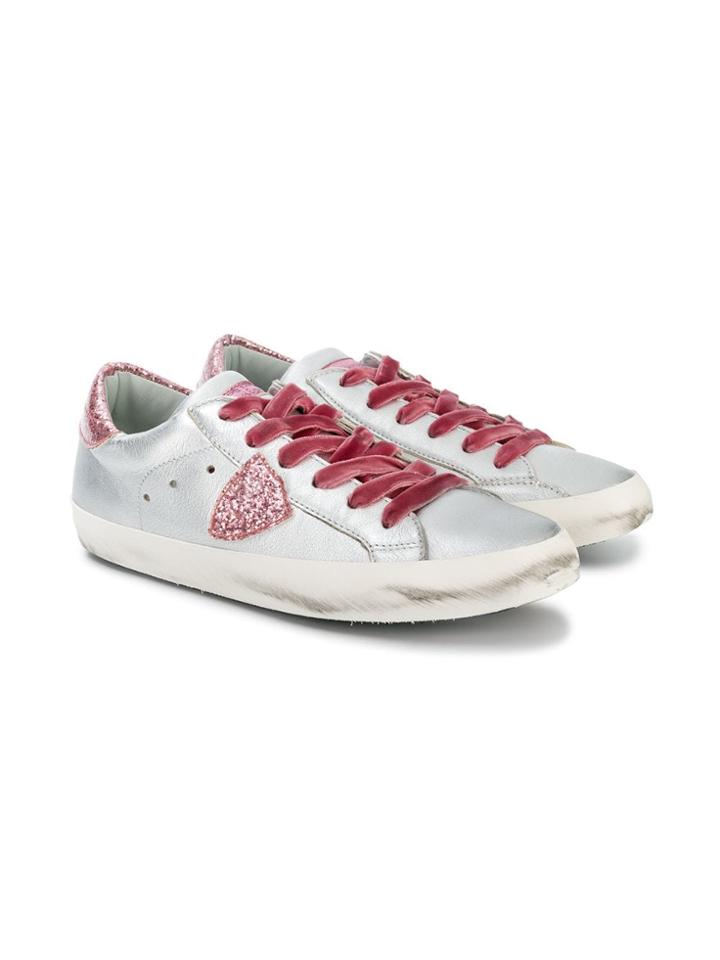 Philippe Model Kids Teen Lace-up Sneakers - Metallic