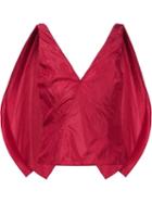 Rosie Assoulin 'brush Ya Shoulder Off' Top, Women's, Size: 4, Red, Silk