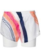 Nike Multicolour Striped Shorts - White