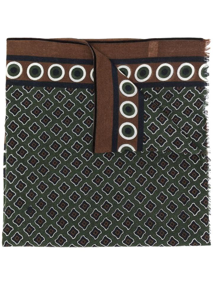 Altea Multi-patterned Fine Knit Scarf - Green