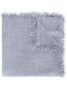 Attachment Fringed Scarf, Men's, Grey, Wool