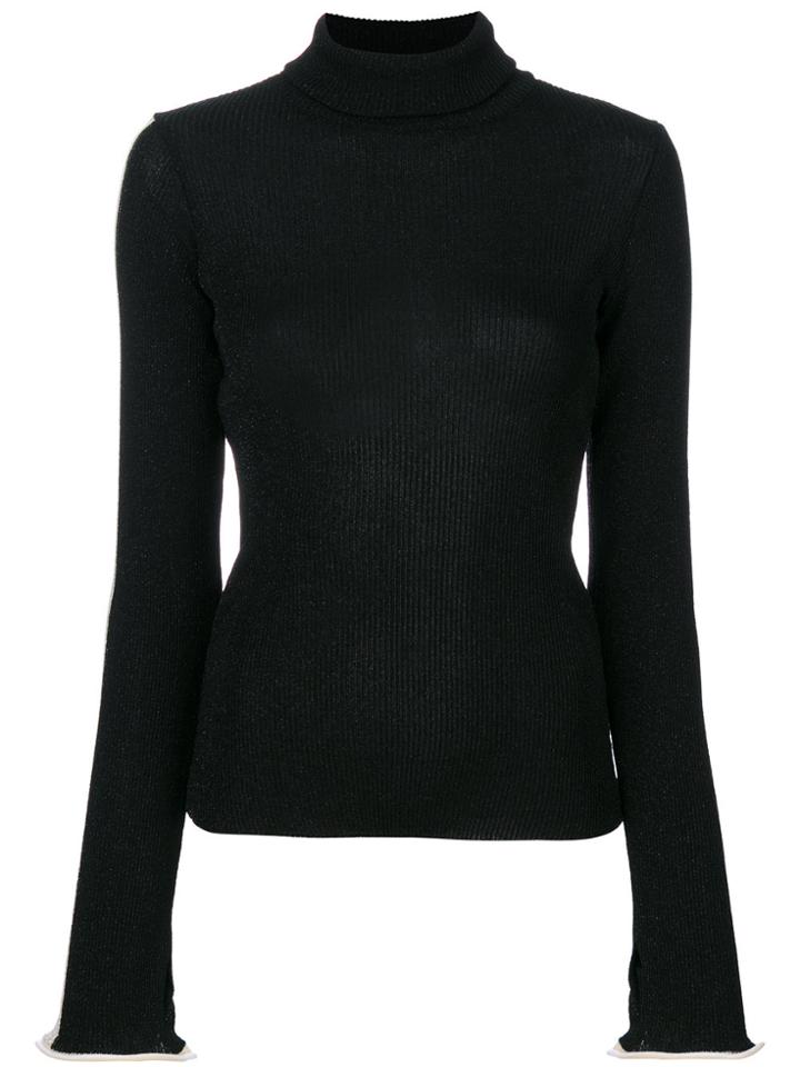 Ssheena Ribbed Roll Neck Sweater - Black