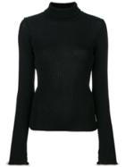 Ssheena Ribbed Roll Neck Sweater - Black