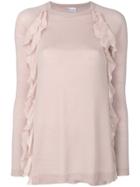 Red Valentino Ruffle Detail Top - Pink & Purple