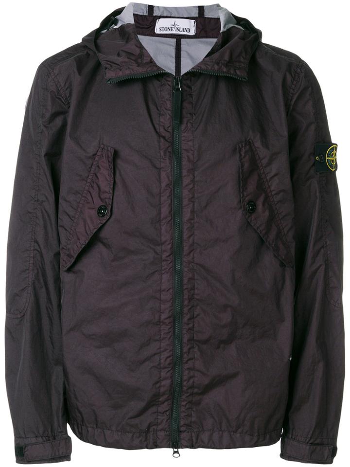 Stone Island Membrana 3l Tc Hooded Jacket - Black