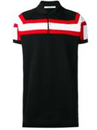 Givenchy Contrast Striped Panel Polo Shirt, Men's, Size: Small, Black, Cotton/polyester