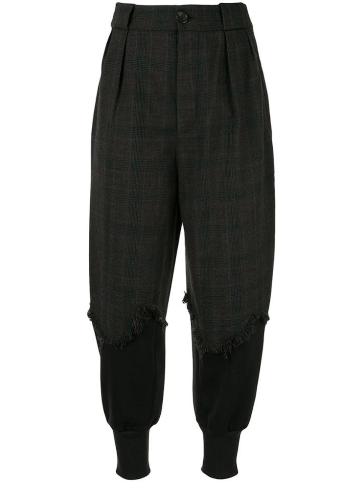 Faith Connexion High Rise Checked Trousers - Black