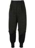 Faith Connexion High Rise Checked Trousers - Black