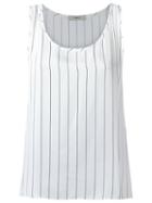 Egrey Striped Tank Top, Women's, Size: 42, White, Viscose