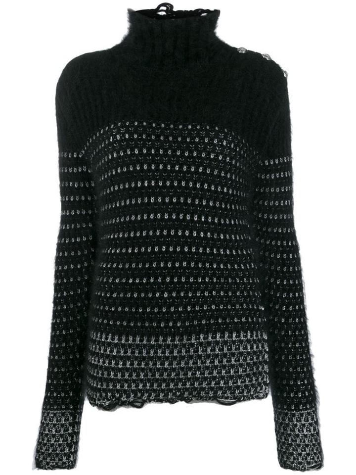 Balmain Lurex Knit Jumper - Black