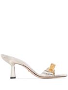 Gucci Dora 75mm Embellished Sandals - Gold
