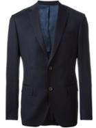 Fashion Clinic Two Button Blazer, Men's, Size: 48, Blue, Silk/viscose/wool