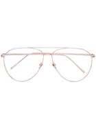 Linda Farrow Aviator Frame Sunglasses - Pink & Purple