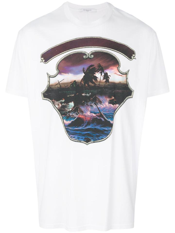 Givenchy - Cuban-fit Hawai Crest Print T-shirt - Men - Cotton - S, White, Cotton