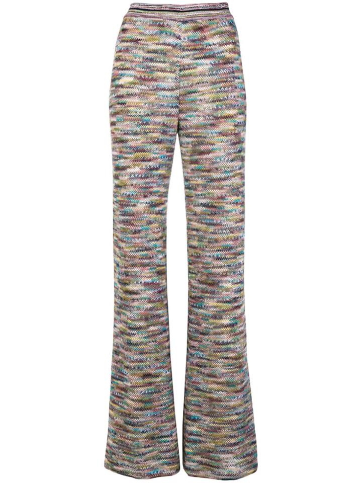 Missoni Knitted Flared Trousers - Green