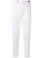 Pt01 Cropped Tailored Chinos - White