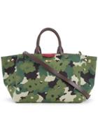 Muveil - Floral Camouflage Print Tote - Women - Cotton - One Size, Green, Cotton