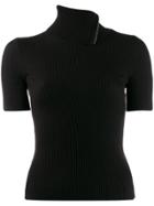 Alexander Wang Zip Detail Knitted Top - Black