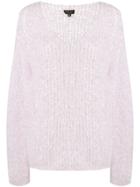 Rag & Bone Freda V-neck Sweater - Pink & Purple