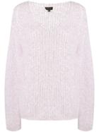 Rag & Bone Freda V-neck Sweater - Pink & Purple