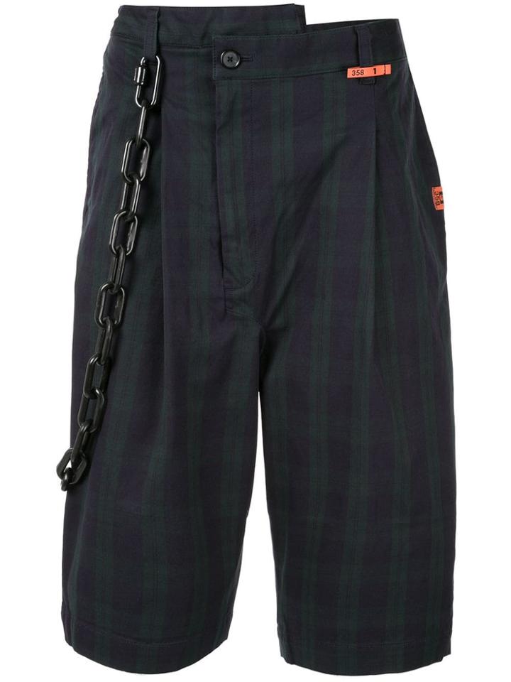 Maison Mihara Yasuhiro Chain-embellished Shorts - Green