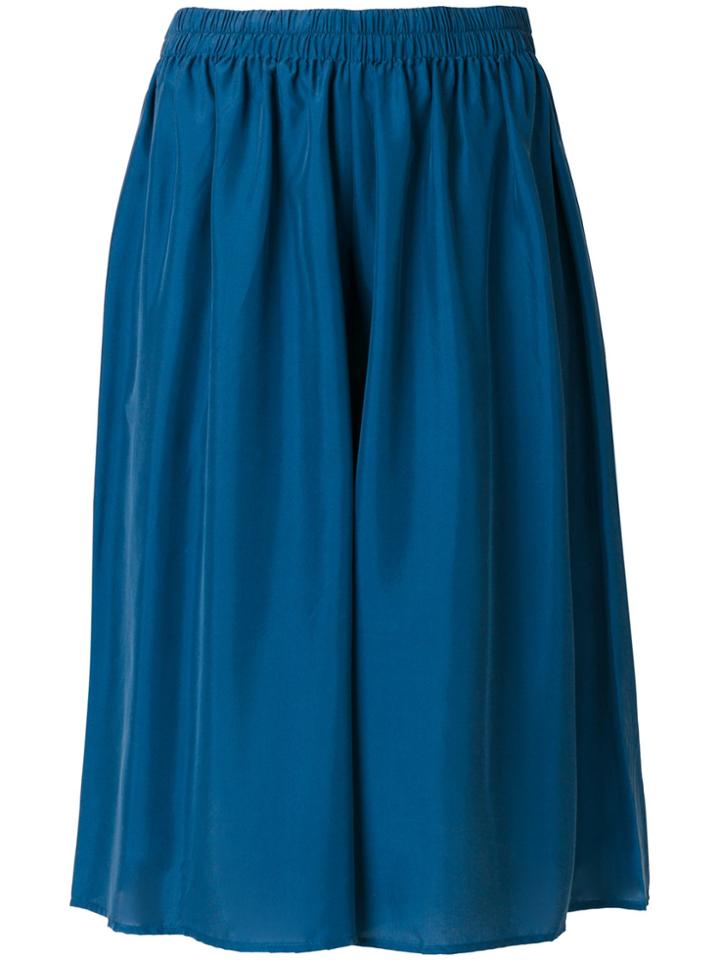 Mes Demoiselles Wide Leg Pleated Shorts - Blue