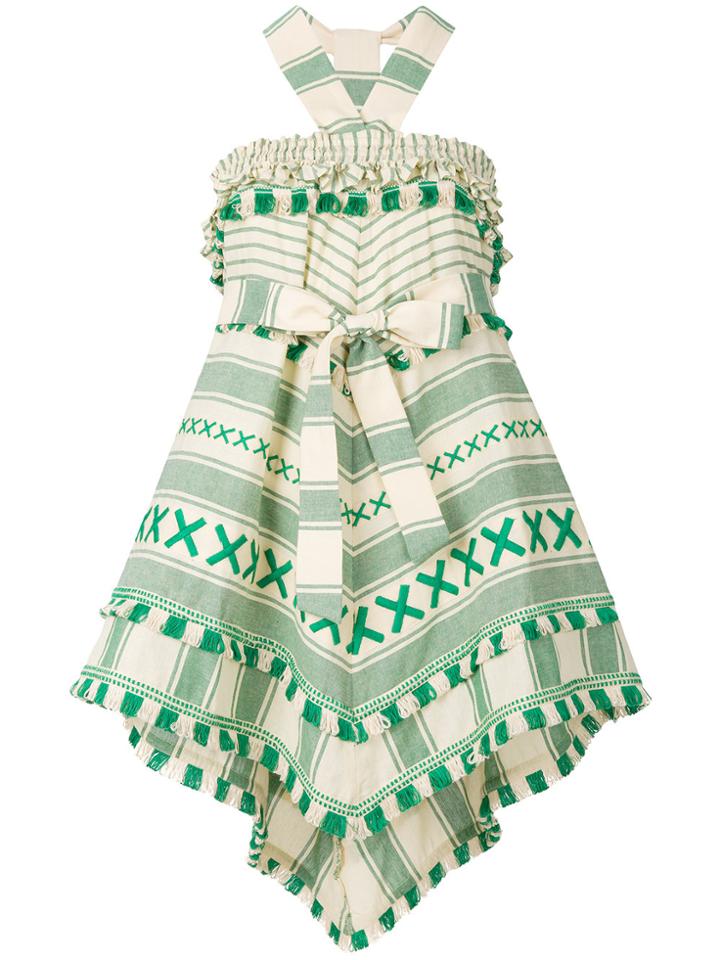 Dodo Bar Or Embroidered Tassel Dress - Nude & Neutrals