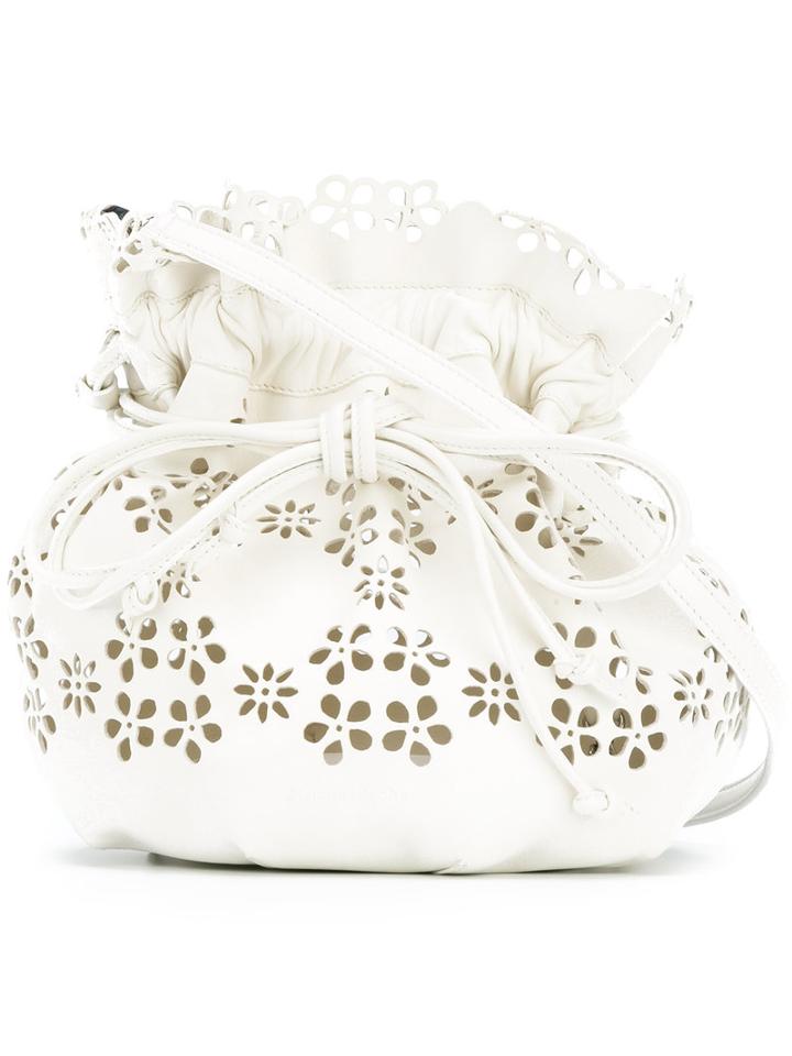 Simone Rocha Laser Cut Satchel, Women's, White, Calf Leather