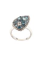 John Hardy Classic Chain Topaz And Calcite Small Ring - Silver