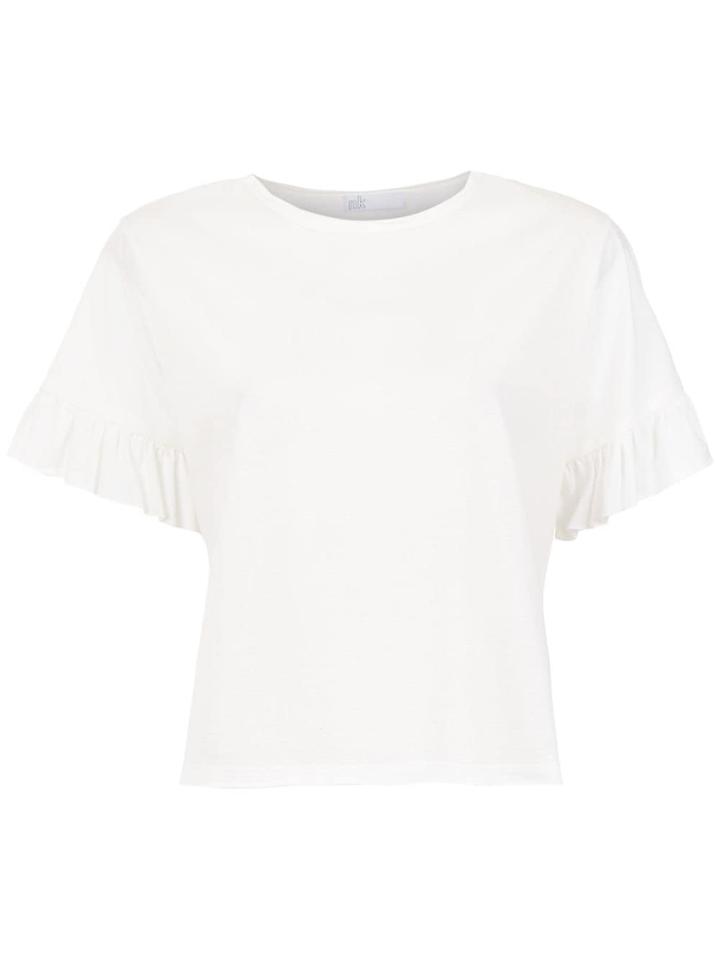 Nk Top With Ruffled Sleeves - White