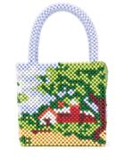 Shrimps Beaded Bag With House Design - Multicolour