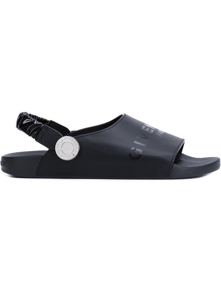 Givenchy Slingback Sliders - Black