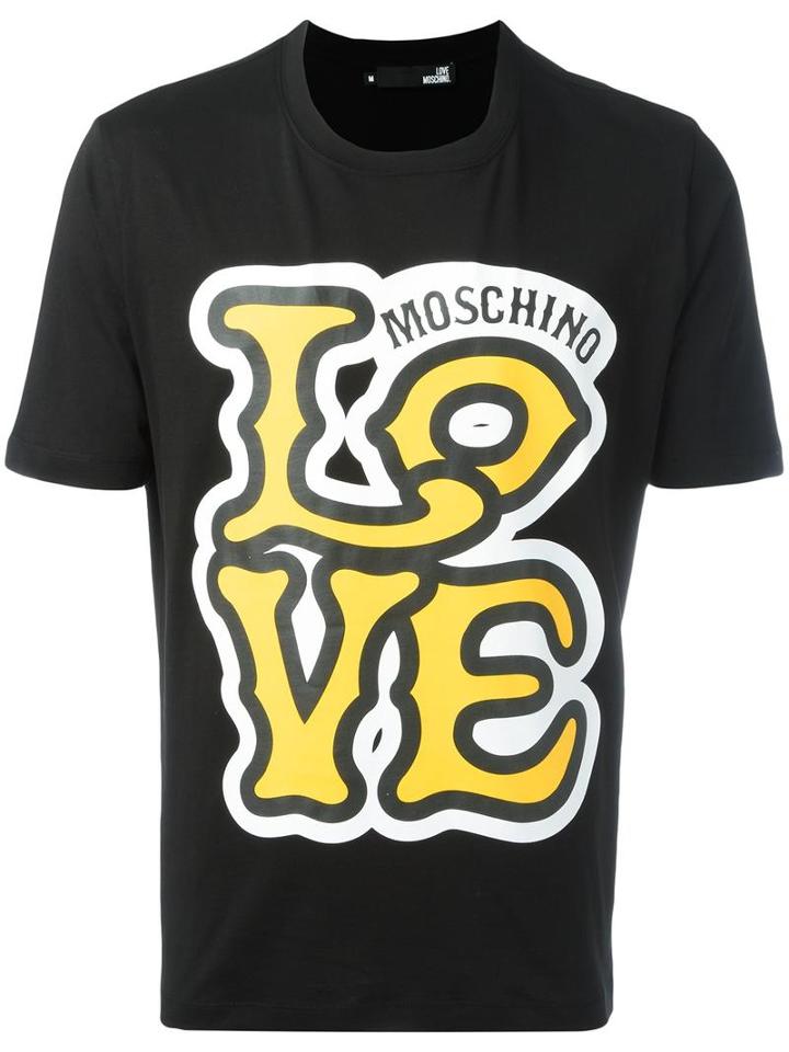 Love Moschino 'love' T-shirt, Men's, Size: Small, Black, Cotton