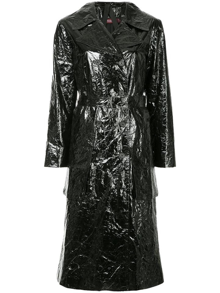 Sies Marjan Bessie Fitted Trench Coat - Black
