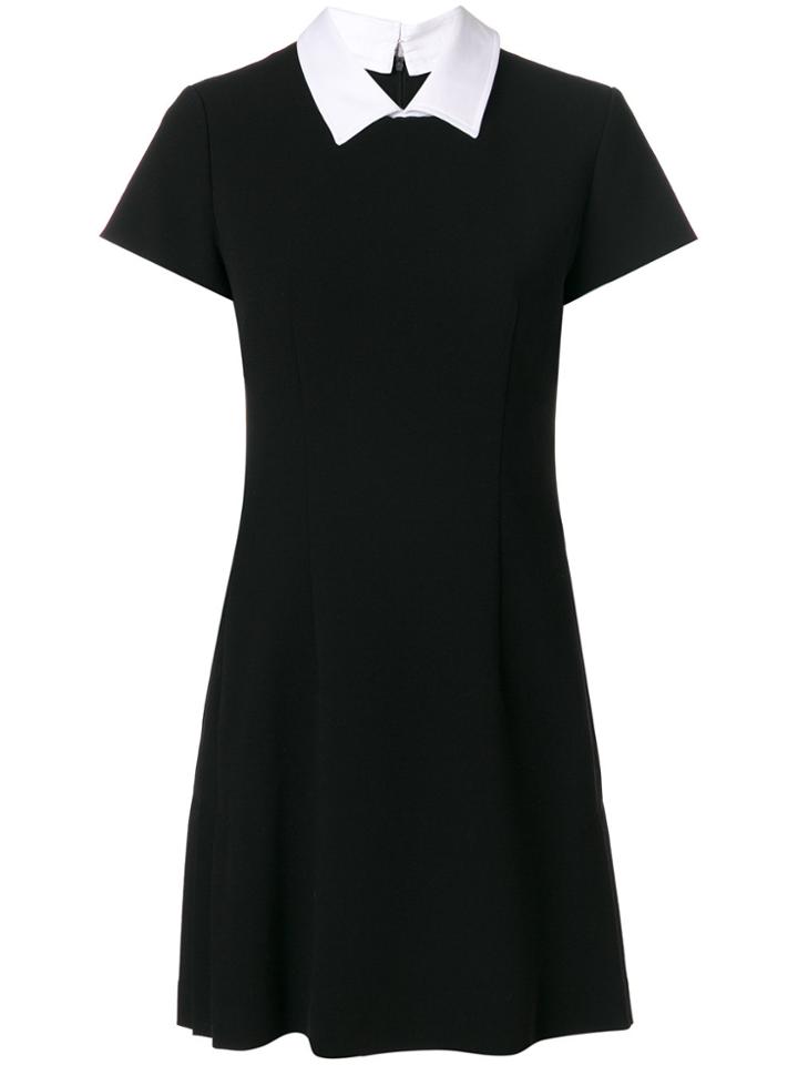 Twin-set Shirt Collar Short-sleeved Dress - Black