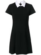 Twin-set Shirt Collar Short-sleeved Dress - Black