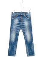 Dsquared2 Kids Ripped Detail Jeans, Boy's, Size: 12 Yrs, Blue