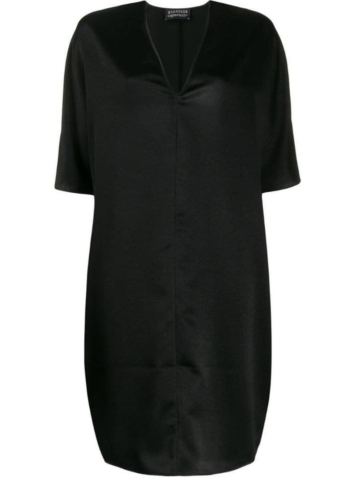 Gianluca Capannolo V-neck Loose Dress - Black