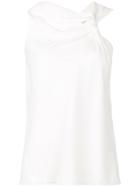 Victoria Beckham Knotted Trim Top - White