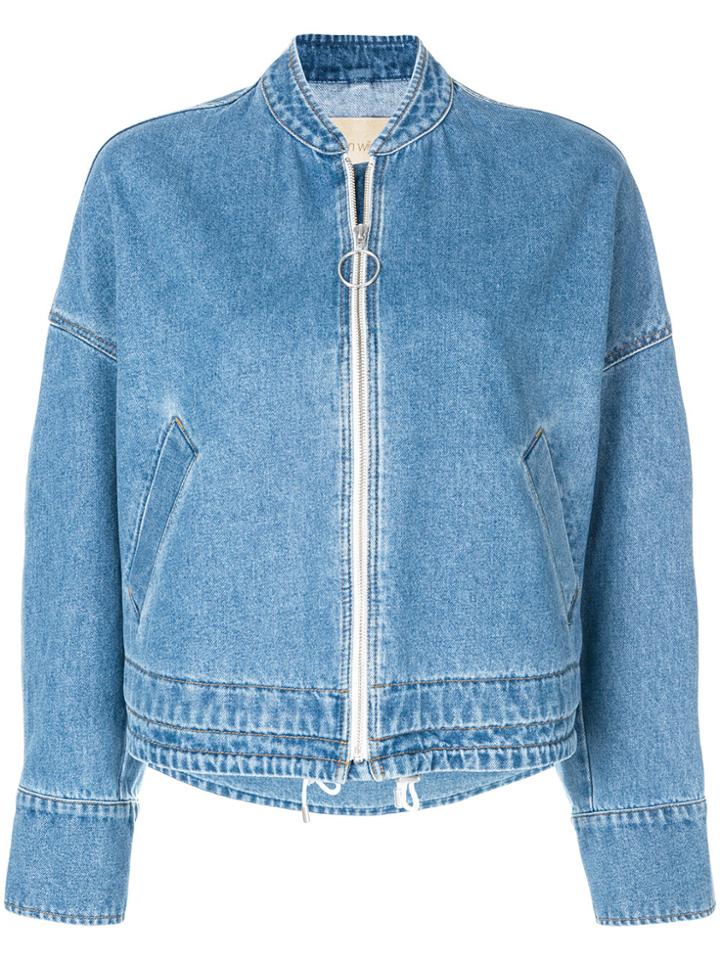 Christian Wijnants Zipped Denim Jacket - Blue