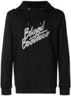 Blood Brother Rhinestone Logo Drawstring Hood - Black
