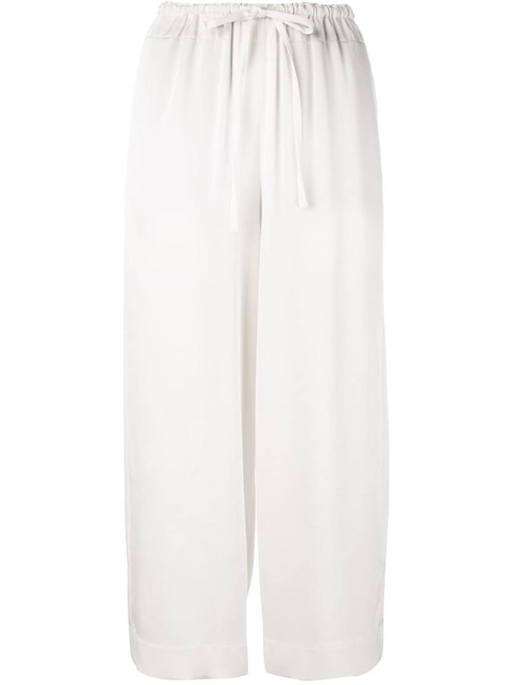 Vince Cropped Palazzo Pants - White