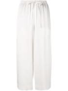 Vince Cropped Palazzo Pants - White