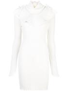 Ellery Knitted Bib Jumper Dress - White